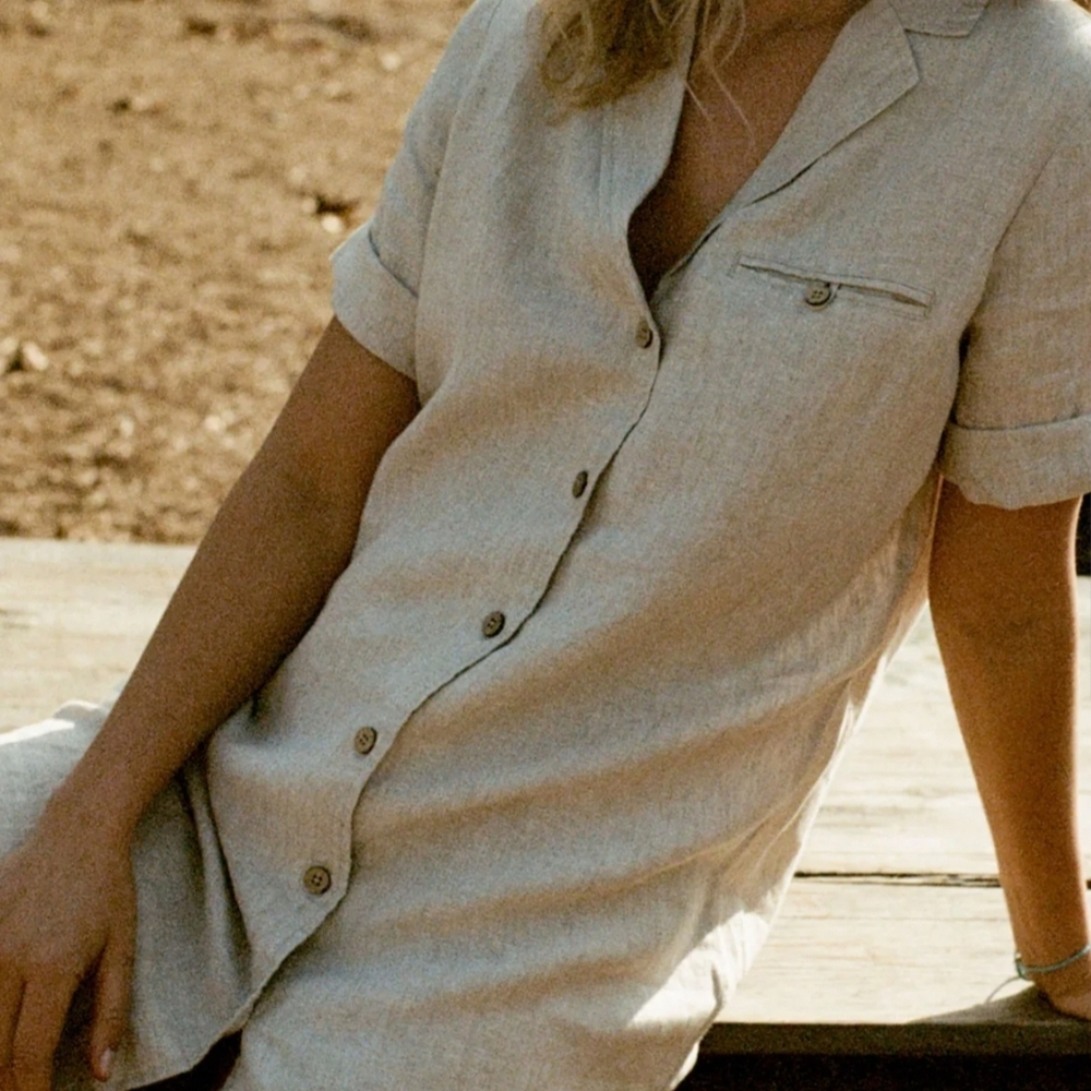 Faherty 100% Linen Button-Up Dress. NWT. Size XS